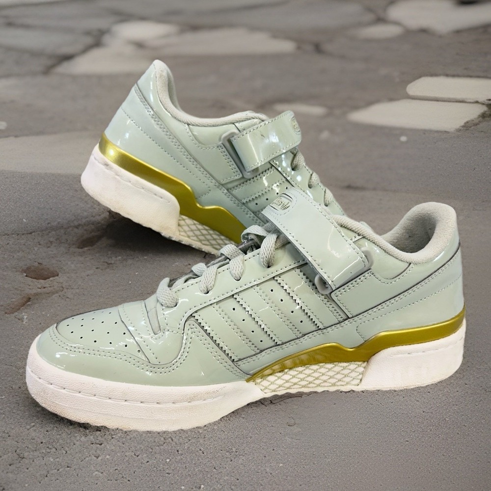Size 8 - Adidas Forum Low Halo Green Matte Gold W